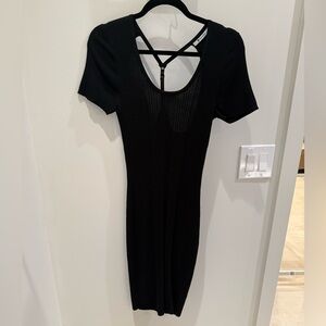 T by Alexander Wang Black Backless Dress